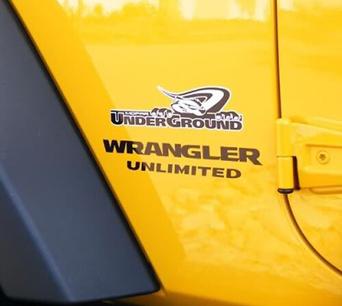 2 Jeep Mopar UnderGround Wrangler UNLIMITED KIT Hood Sticker Decal