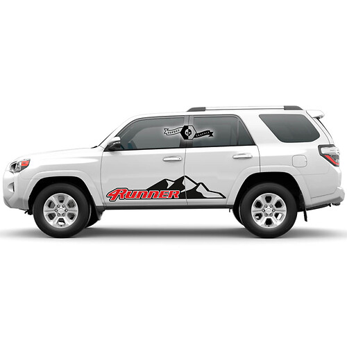 2x 4Runner 2023 Side Door Vinyl Mountain Decals stripe Stickers for Toyota 4Runner TRD 
