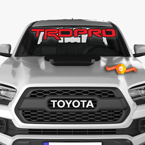 2 Colors TOYOTA TRD PRO WINDSHIELD Sticker Decal Suv Truck