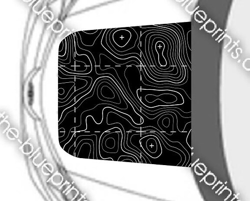 2016 Toyota RAV4 Hood Topographic Map Graphic Vinyl Decal Sticker