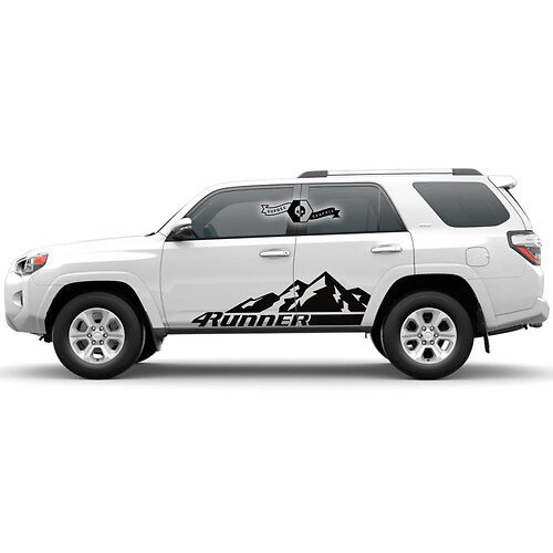 Pair 4Runner 2023 Side Doors Vinyl Mountains Decals Rocker Panel Stickers for Toyota 4Runner