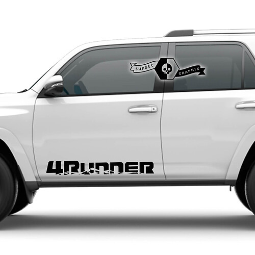 Pair 4Runner 2023 Side Vinyl Mountains Decals Stickers for Toyota 4Runner logo