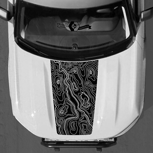 Topographical Map Decals Stickers for Ford Bronco Logo Sport SUV 1