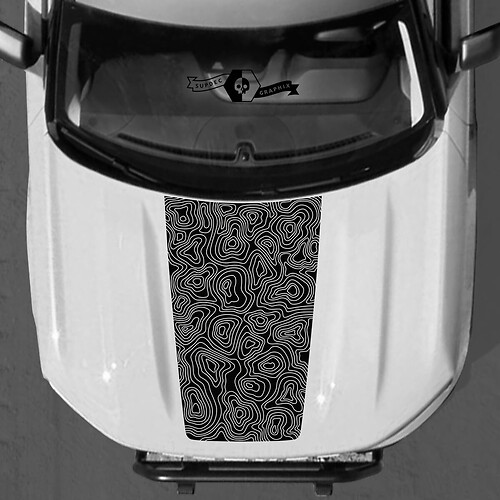 Topographical Map Decals Stickers for Ford Bronco Logo Sport SUV 3
