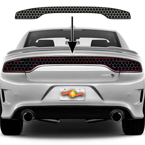 Dodge Charger SRT Hellcat Widebody Tail Light Honeycomb Toning Vynil Decal Sticker Graphics