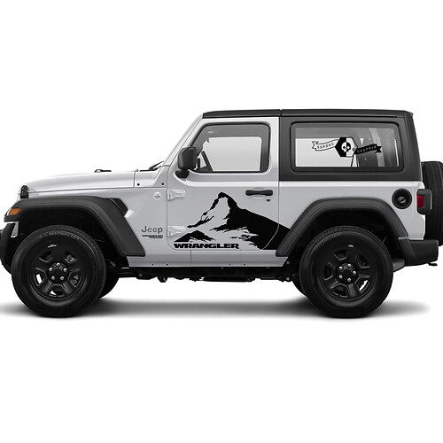 2 New JEEP Wrangler Decal Sticker Mountains side Graphics Decal Sticker
