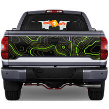 Tailgate Topographic Map Rear Sticker Decal For Toyota Tacoma Third generation 2015-2022 SupDec 2 colors 1 2