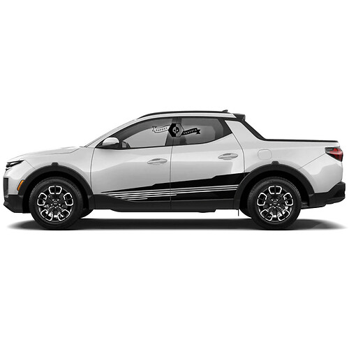 Modern Rocker Panel Splash line Side Vinyl Stickers Decal Graphic kit fit to Hyundai Santa Cruz
