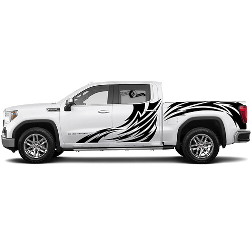 Pair Decals Sticker Side Splash Kit for GMC Sierra 1500 Doors Side Vinyl Stickers Decal Graphic