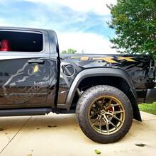 Pair Dodge Ram Rebel TRX 2022+ 2023+ 2 Colors Side 1500 TRX Splash Bed Dinosaurs T-Rex TRX Truck Vinyl Sticker Decal Graphic 3