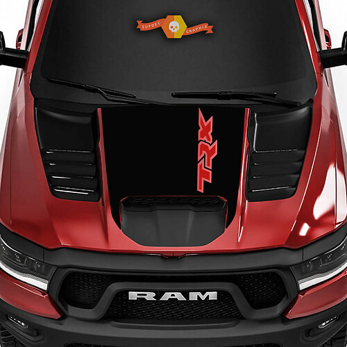 Dodge Ram Rebel 2022+   2023+ 1500 TRX Hood 2 Colors TRX Truck Vinyl Sticker Decal Graphics