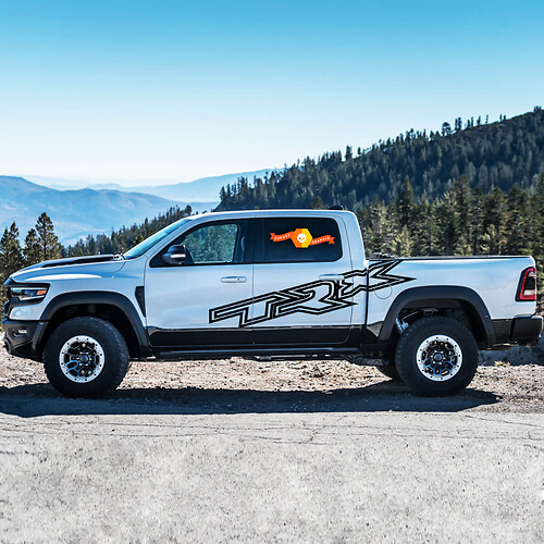 2x Dodge Ram Rebel 2022+   2023+ 1500 TRX Bed Side Doors TRX Truck Vinyl Sticker Decal Graphic