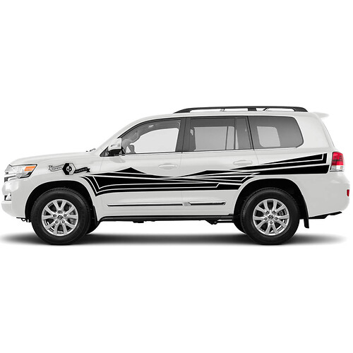 Pair TOYOTA Landcruiser Land Cruiser 2021 Doors Side Graphics Vinyl Stickers Decals Series