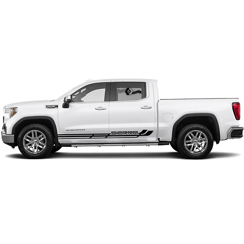 New Pair Side Stripes for 1500 GMC Sierra doors Rocker Panel Vinyl Stickers Decal Graphic kit