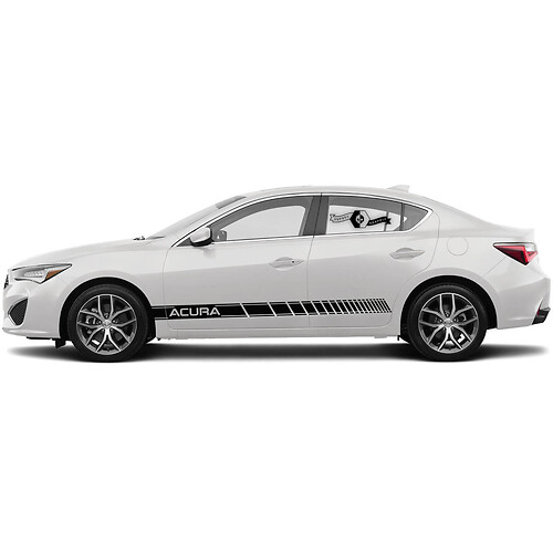 Pair Acura 2021TLX Doors Side Any Color Logo Graphics Acura TLX Car Racing Vinyl Decal Sticker