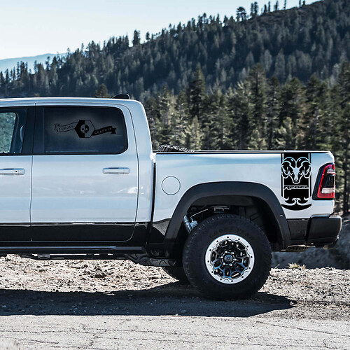 Pair Dodge Ram TRX Rebel 2022+   2023+ 1500   Bed Side TRX Rebel  Truck Vinyl Stickers Decals Graphics