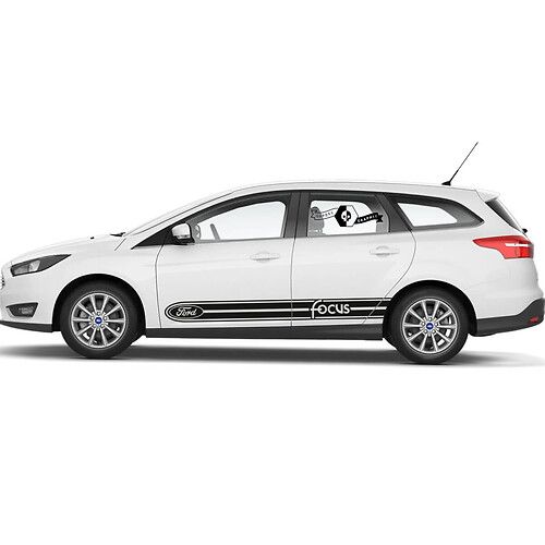 2x 2021+ Ford Focus ଡୋର୍ ସାଇଡ୍ ନୂଆ ରୋକର୍ ପାନେଲ୍ Ford Focus ଲୋଗୋ କାର୍ ରେସିଂ ଷ୍ଟ୍ରିପ୍ ଭିନାଇଲ୍ ଡିକାଲ୍ ସ୍ଟିକର୍
