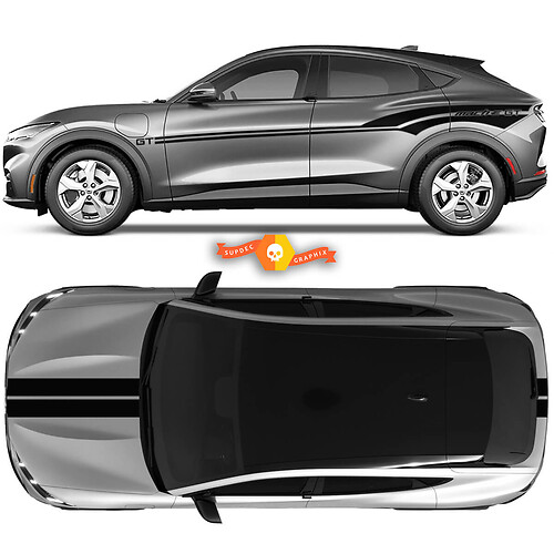 Ford Mustang MACH-E ହୁଡ୍ ପଛର ସାଇଡ୍ ଡୋର୍ ଡେକଲ୍ ଭିନିଲ୍ ଷ୍ଟିକର୍
