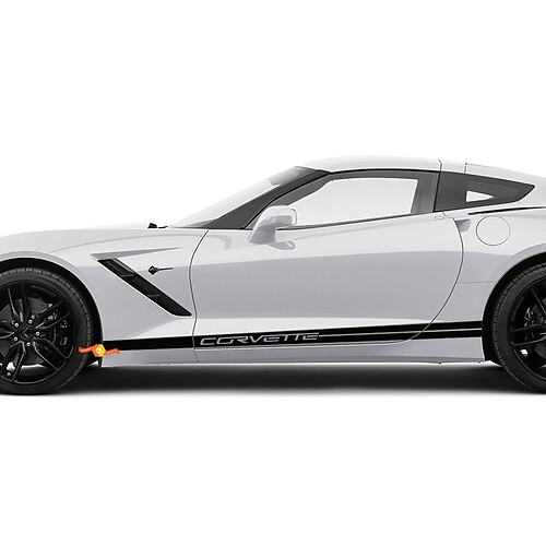 Corvette Rocker Panel Stripes Vinyl Decals Sticker for Chevy Corvette C8
