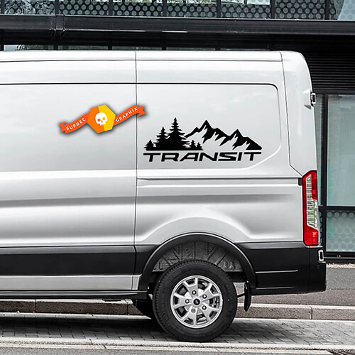 FORD TRANSIT-TRAIL Mountain Forest Logo TRANSIT Vinyl Stickers Decals