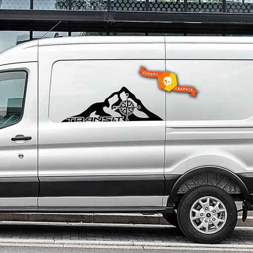 FORD TRANSIT-TRAIL Mountain Compass Logo Vinyl Stickers Decals