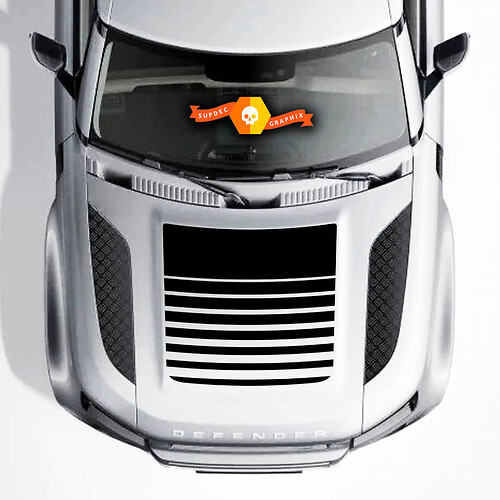 Land Rover Defender 110 Hood Blackout Lines Decal For Land Rover Defender 110 Sticker