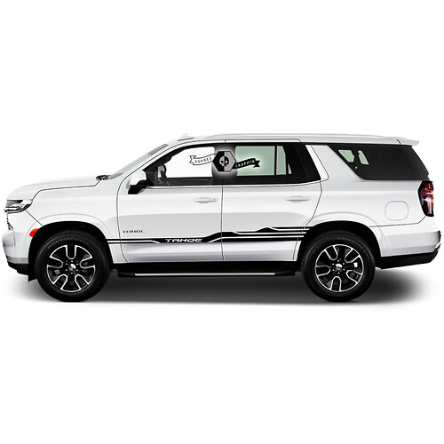 2X 2020 New Graphics Chevrolet Tahoe Doors Stripe Mountains  Logo Car Racing Vinyl Decal Sticker