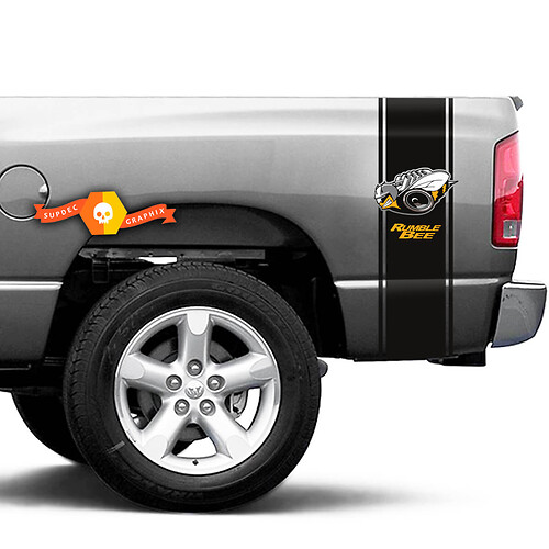 2x Dodge Ram Rumble Bee Stripes Stickers Decals Pickup 1500 10th Anniversary