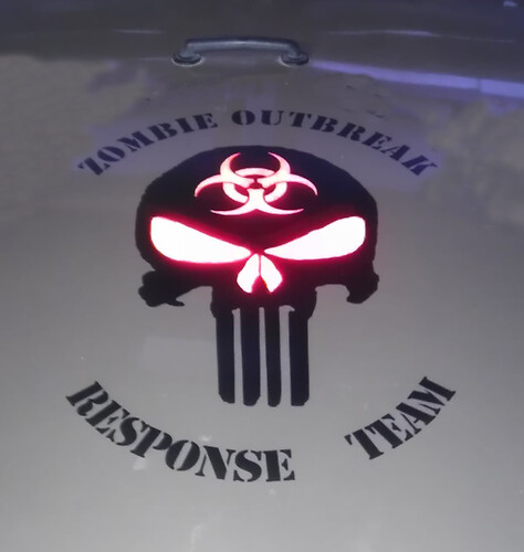 Zombie Outbreak Response Team Skull Wrangler Vinyl Sticker Decal