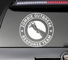 Jeep rubicon zombie outbreak response team wrangler Sticker Decal sticke
