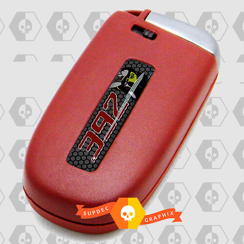 2x 392 Challenger/Charger/Durango Key Fob Inlays emblem domed Sticker Decal