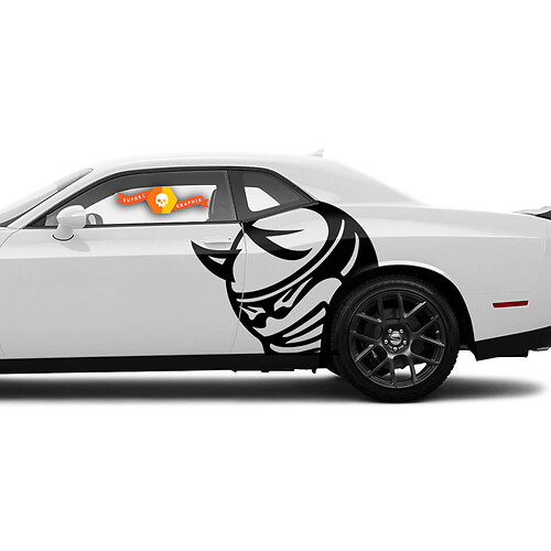 Huge Dodge Sticker Decal Graphic Vinyl Charger Or Challenger Mopar Srt Logo Hemi 392 Hellcat Hell Cat