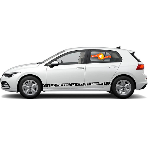 Sticker Decal  Stripes Sport Side Door racing design kit For Volkswagen Golf Mk4 Mk5 Mk6 Mk7 Gti R32 lowering 
