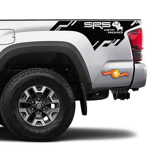 2 Toyota Tacoma 2016-2022+  2023+ SR5 OF-ROAD Deer Bed Side Bed Stripes Vinyl Stickers Decal for Toyota Tacoma
