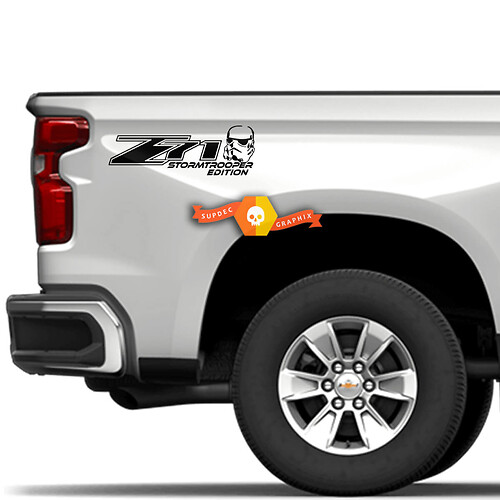 Pair Z71 Stormtrooper Edition Decal Silverado Chevrolet Chevy 4x4 Off-Road Truck Bedside Stickers Decals Vinyl Graphic