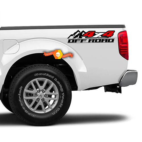 2X Nissan Frontier Vinyl Both Side off-road 4X4 Mountains Stickers Decals Graphics also fits RAM 1500 F150 Silverado Sierra