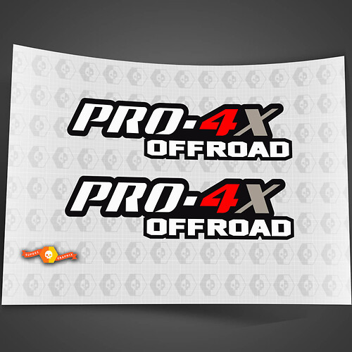 2X PRO-4X 3 Colors Nissan Titan Frontier 4x4 Off-Road Truck Bedside Both Side Stickers Decals 4x4 Graphics Nismo