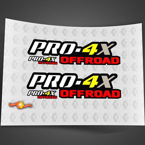 Pair PRO-4X 3 Colors Nissan Titan Frontier 4x4 Off-Road Truck Bedside Both Side Stickers Decals 4x4 Graphics Nismo