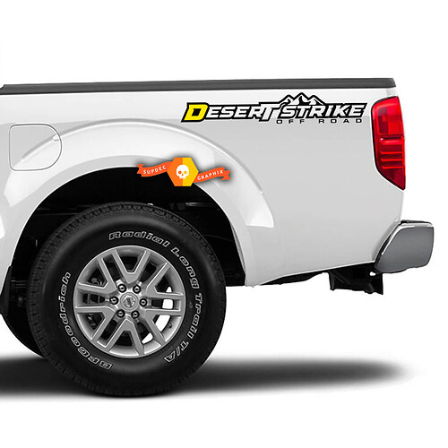 Pair Nissan Frontier Desert Offroad Off Road pro4x  Desert Strake Titan Runner Vinyl Bed Side Vinyl Decals Stickers