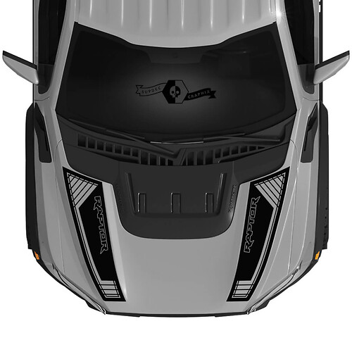 ନୂ Ford Raptor 2023 F150 SVT ହୁଡ ଭିନିଲ୍ ଡିକାଲ୍ ଗ୍ରାଫିକ୍ସ ଭିନିଲ୍ ସ୍ଟିକର୍ କିଟ୍ ଷ୍ଟ୍ରାଇପ୍ 2022+
