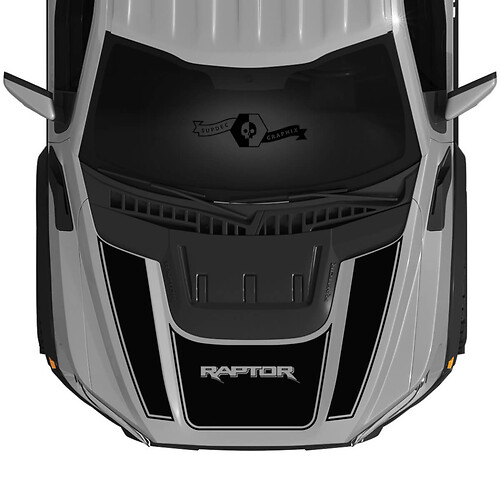 New Kits Ford Raptor 2023 F150 SVT Logo Trim Hood Scoop Vinyl Decals Graphics Vinyl Stickers 2022+