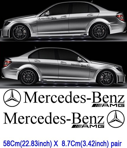 2 Mercedes Benz Motorsport sticker Decal CAR AMG C63 E63 SLK SL6
