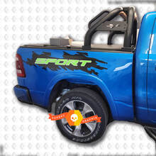 Pair Dodge Ram Rebel Style Sport Bed Side Decal Sticker Graphics Vinyl Bedside 2017 - 2023 3