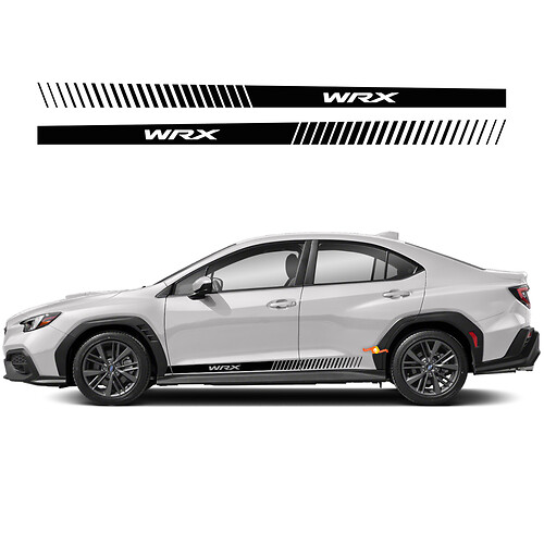 Pair Rocker Panel Side Skirt Vinyl Body Car Stripe Racing Vinyl Decal Sticker fit Suba WRX Impreza
