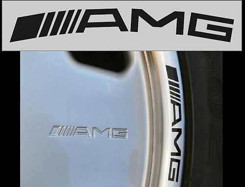 4 AMG Mercedes Benz wheels ML350 C250 c300 c350 e350 GL550 Sticker Decal
