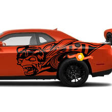 Dodge Challenger or Charger Zombie Head Super Bee Vinyl Sticker Decal Graphic Kit 2