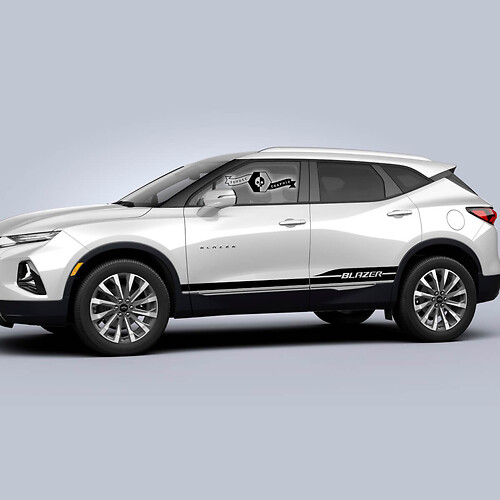 2x Pair Chevrolet Blazer 2023 Graphics Decals Doors Side Rocker Panel Vinyl Decals Stickers