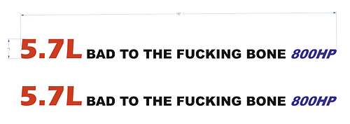 2 x  5.7L  Hem 800HP Hood Decals Stickers