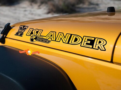 2 Islander Hood Edition Wrangler Rubicon TJ YK JK JL Decal Sticker
