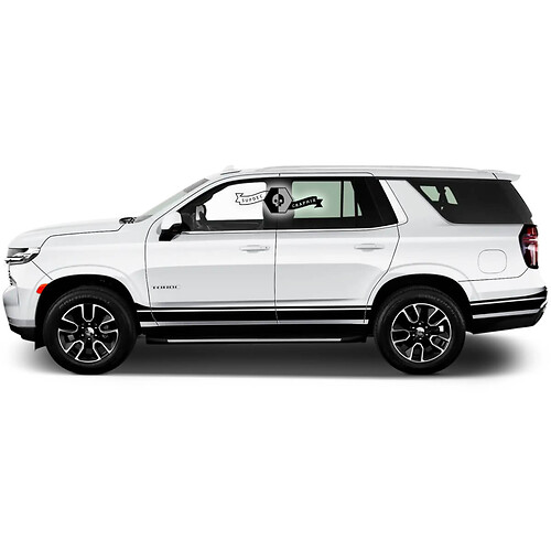 2X 2020 2021 2022 2023 + Graphics Chevrolet Tahoe Stripes Rocker Panel Line Vinyl Decal Sticker